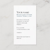 専用スキューバダイビング名刺 名刺 (裏面)