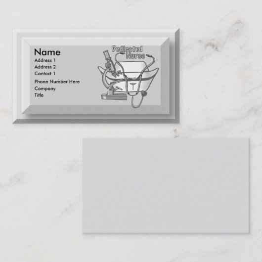 専用ナースコラージュ名前をカスタムする名刺 名刺 (正面/裏面)