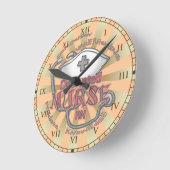 専用ナース公理 ラウンド壁時計 (傾斜)