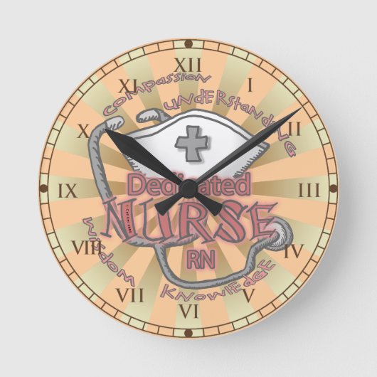専用ナース公理 ラウンド壁時計 (正面)