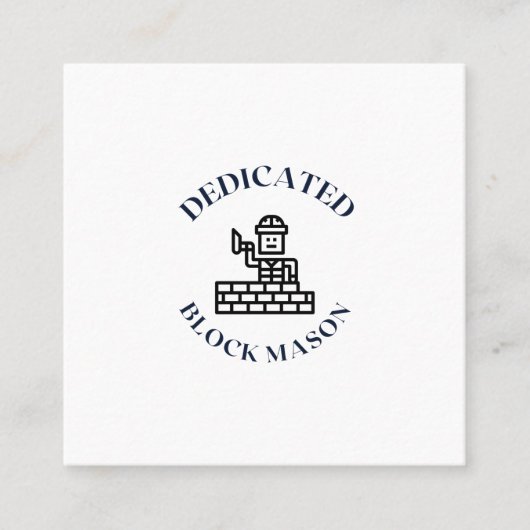 専用ブロックメーソン スクエア名刺 (正面)