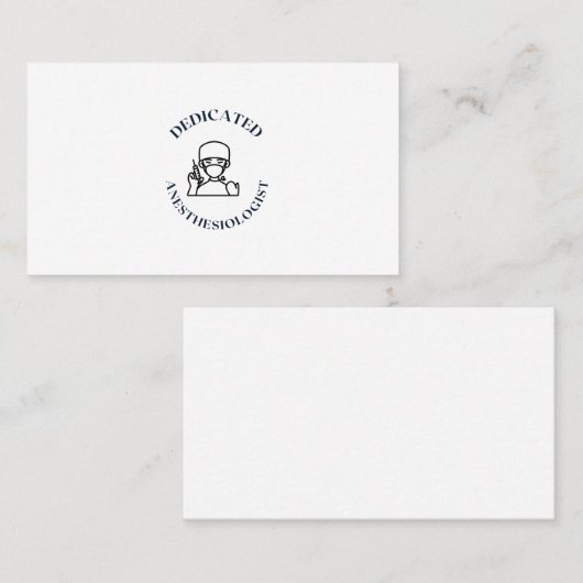 専用麻酔科医 名刺 (正面/裏面)
