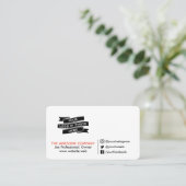 専門あなたのロゴまたは写真社会的な媒体アイコン 名刺 (スタンド正面)