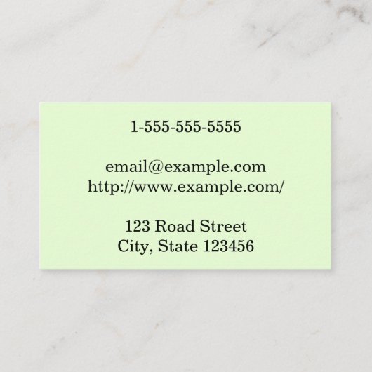 専門およびクラシックな建築家の名刺 名刺 (裏面)