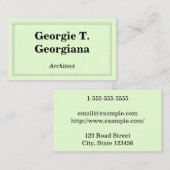 専門およびクラシックな建築家の名刺 名刺 (正面/裏面)