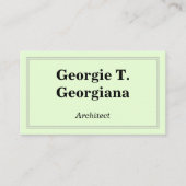 専門およびクラシックな建築家の名刺 名刺 (正面)