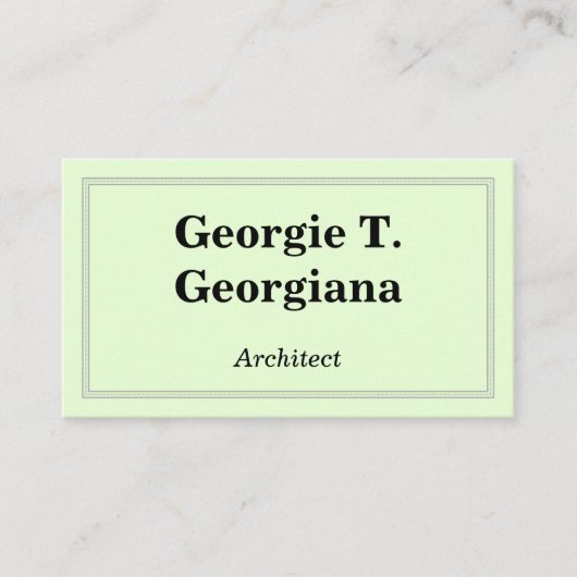 専門およびクラシックな建築家の名刺 名刺 (正面)