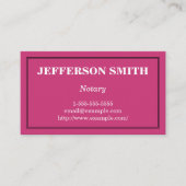 専門およびシンプルな公証人の名刺 名刺 (正面)