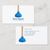 専門のおもしろいなプランジャー詳細のイメージカバー 名刺 (正面/裏面)