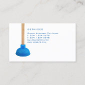 専門のおもしろいなプランジャー詳細のイメージカバー 名刺 (裏面)