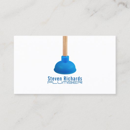 専門のおもしろいなプランジャー詳細のイメージカバー 名刺 (正面)