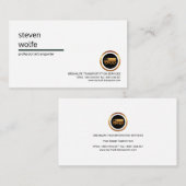 専門のきれいでシンプルなトラックの索引力 名刺 (正面/裏面)