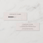 専門のきれいでミニマルなリネン小型ロイヤリティカード スキニー名刺 (正面/裏面)