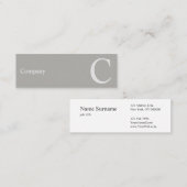 専門のきれいなタイプエラーの灰色の小型名刺 スキニー名刺 (正面/裏面)