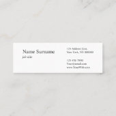 専門のきれいなタイプエラーの灰色の小型名刺 スキニー名刺 (裏面)