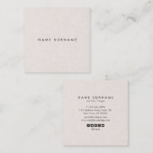 専門のきれいなリネン正方形の名刺 スクエア名刺 (正面/裏面)