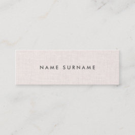 専門のきれいなレイアウトのリネン小型名刺 スキニー名刺