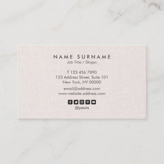 専門のきれいなレイアウトの麻布のアポイントメント 名刺 (裏面)