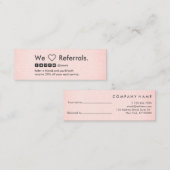 専門のきれいな最小主義の赤面の麻布の紹介 スキニー名刺 (正面/裏面)