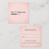 専門のきれいな最小主義の赤面の麻布の紹介 スクエア名刺 (正面/裏面)