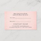 専門のきれいな最小主義の赤面の麻布の紹介 名刺 (裏面)