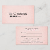 専門のきれいな最小主義の赤面の麻布の紹介 名刺 (正面/裏面)