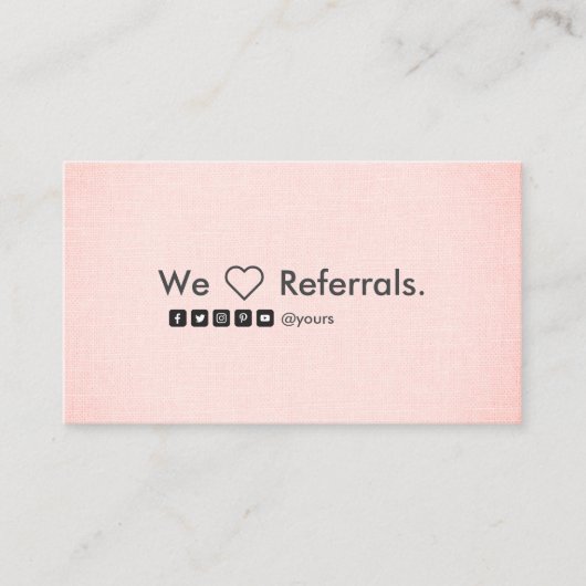 専門のきれいな最小主義の赤面の麻布の紹介 名刺 (正面)