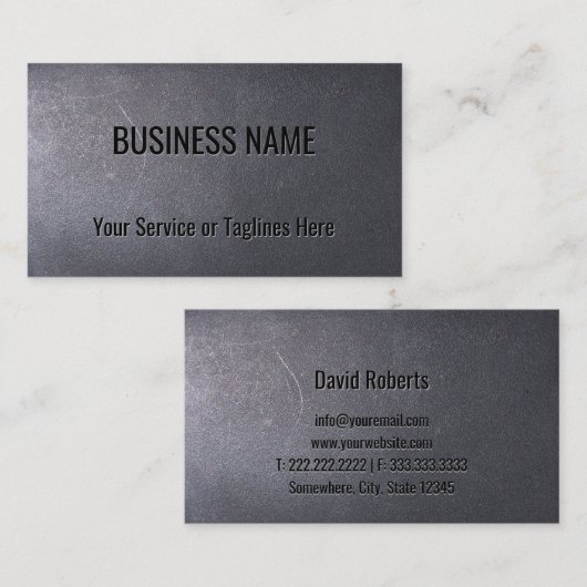 専門のはっきりしたな文字の暗闇の質 名刺 (正面/裏面)