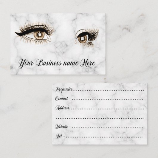 専門のまつげ延長名刺 名刺 (正面/裏面)