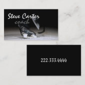 専門のアイスホッケーコーチ/プレーヤーカード 名刺 (正面/裏面)