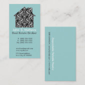 専門のアールデコの幾何学的なレースパターン 名刺 (正面/裏面)