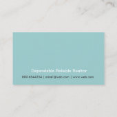 専門のアールデコの幾何学的なレースパターン 名刺 (裏面)