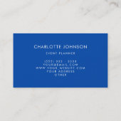 専門のイベントプランナーのコバルト 名刺 (裏面)