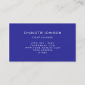 専門のイベントプランナーのモダン 名刺 (裏面)