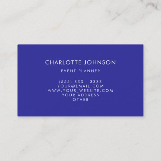 専門のイベントプランナーのモダン 名刺 (裏面)