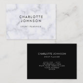 専門のイベントプランナーの大理石パターン 名刺 (正面/裏面)