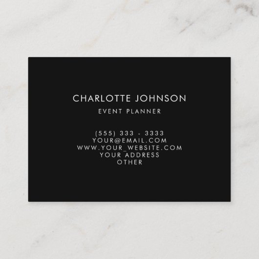 専門のイベントプランナーの大理石パターン 名刺 (裏面)