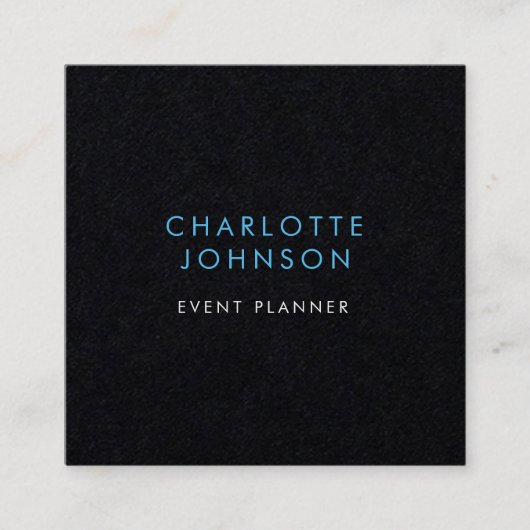 専門のイベントプランナーの最小主義のスカイブルー スクエア名刺 (正面)