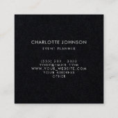 専門のイベントプランナーの最小主義のスカイブルー スクエア名刺 (裏面)