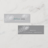 専門のエレガントでかわいらしい孔雀の羽 スキニー名刺 (正面/裏面)