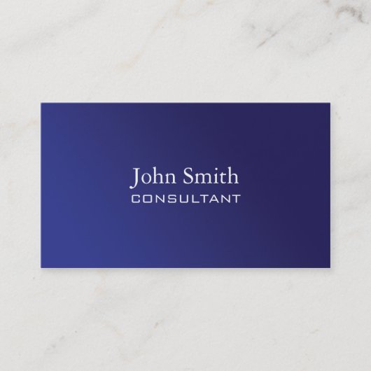 専門のエレガントでシンプルで明白で青い勾配 名刺 (正面)