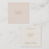 専門のエレガントでシンプルなテンプレートのモダンの贅沢 スクエア名刺 (正面/裏面)