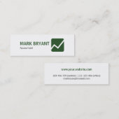 専門のエレガントでモダンで白いシンプル スキニー名刺 (正面/裏面)