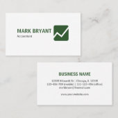 専門のエレガントでモダンで白いシンプル 名刺 (正面/裏面)