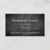 専門のエレガントでモダンで黒い石板の石 名刺 (裏面)