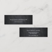 専門のエレガントでモダンで黒い黒板 スキニー名刺 (正面/裏面)