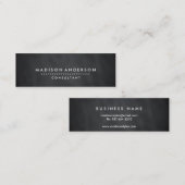 専門のエレガントでモダンで黒い黒板 スキニー名刺 (正面/裏面)
