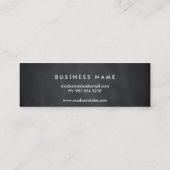 専門のエレガントでモダンで黒い黒板 スキニー名刺 (裏面)