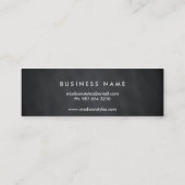 専門のエレガントでモダンで黒い黒板 スキニー名刺 (裏面)