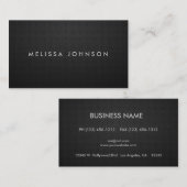 専門のエレガントでモダンで黒く明白なシンプル 名刺 (正面/裏面)